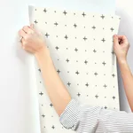 Magnolia Home Cross Stitch - Black Wallpaper | Buy Online Magnolia Home Cross Stitch wallpaper, color Black, SKU MK1100
