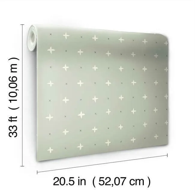Magnolia Home Cross Stitch - Grey Wallpaper | Buy Online Magnolia Home Cross Stitch wallpaper, color Grey, SKU MK1103