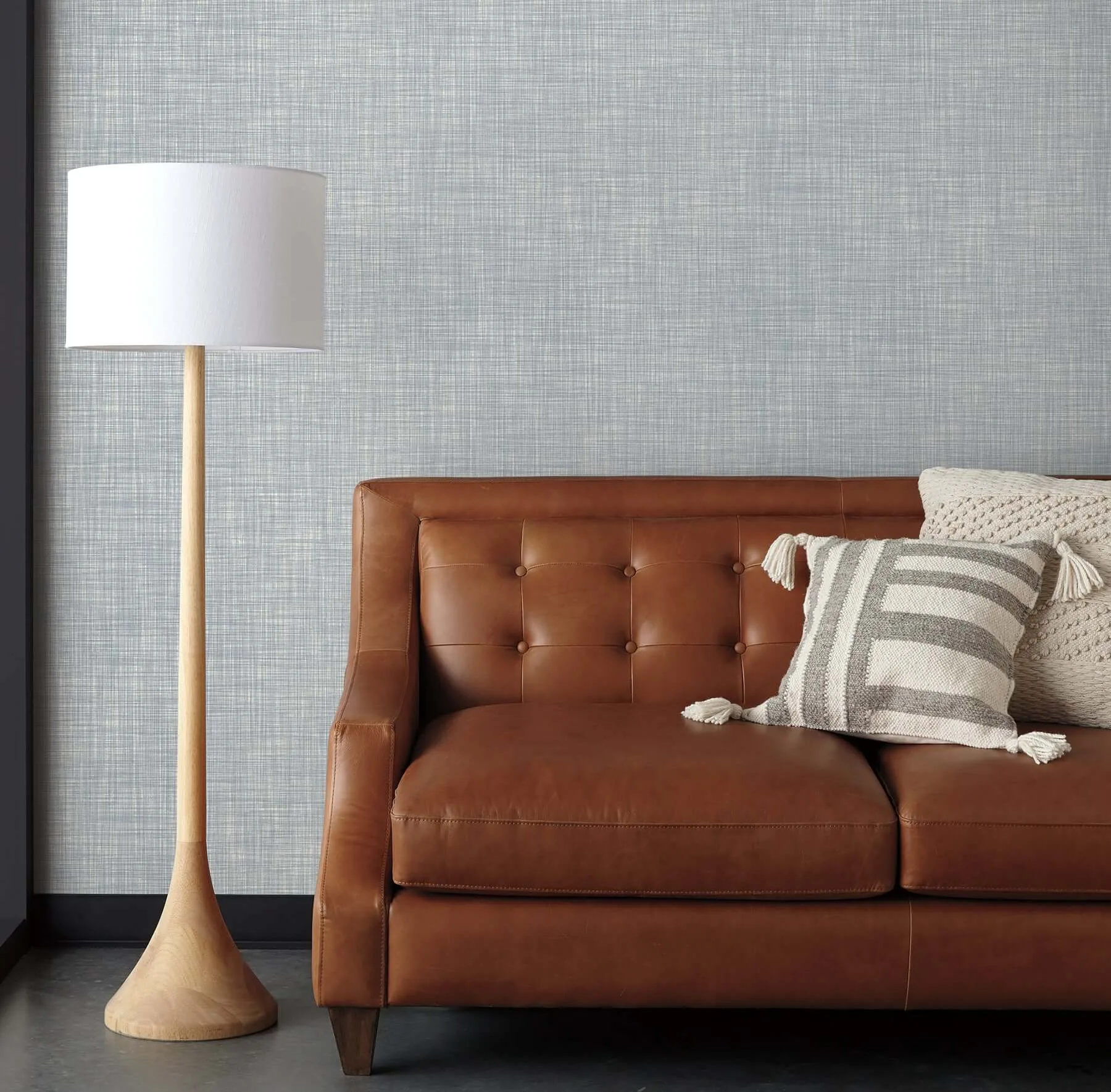 Magnolia Home Crossroad wallpaper, color Denim, SKU MJ4818N