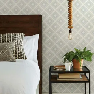Magnolia Home Diamond Sketch wallpaper, color Eggshell, SKU ME1578