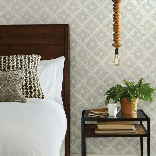 Magnolia Home Diamond Sketch wallpaper, color Eggshell, SKU ME1578