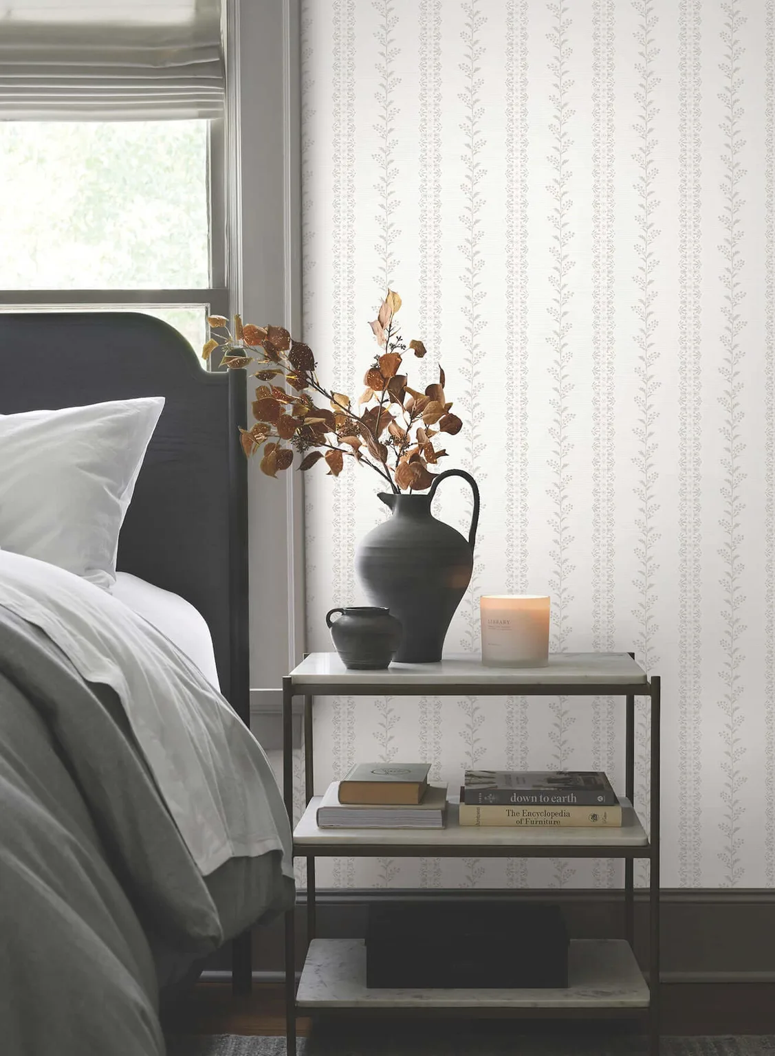 Magnolia Home Everleigh wallpaper, color Grey, SKU MF4765