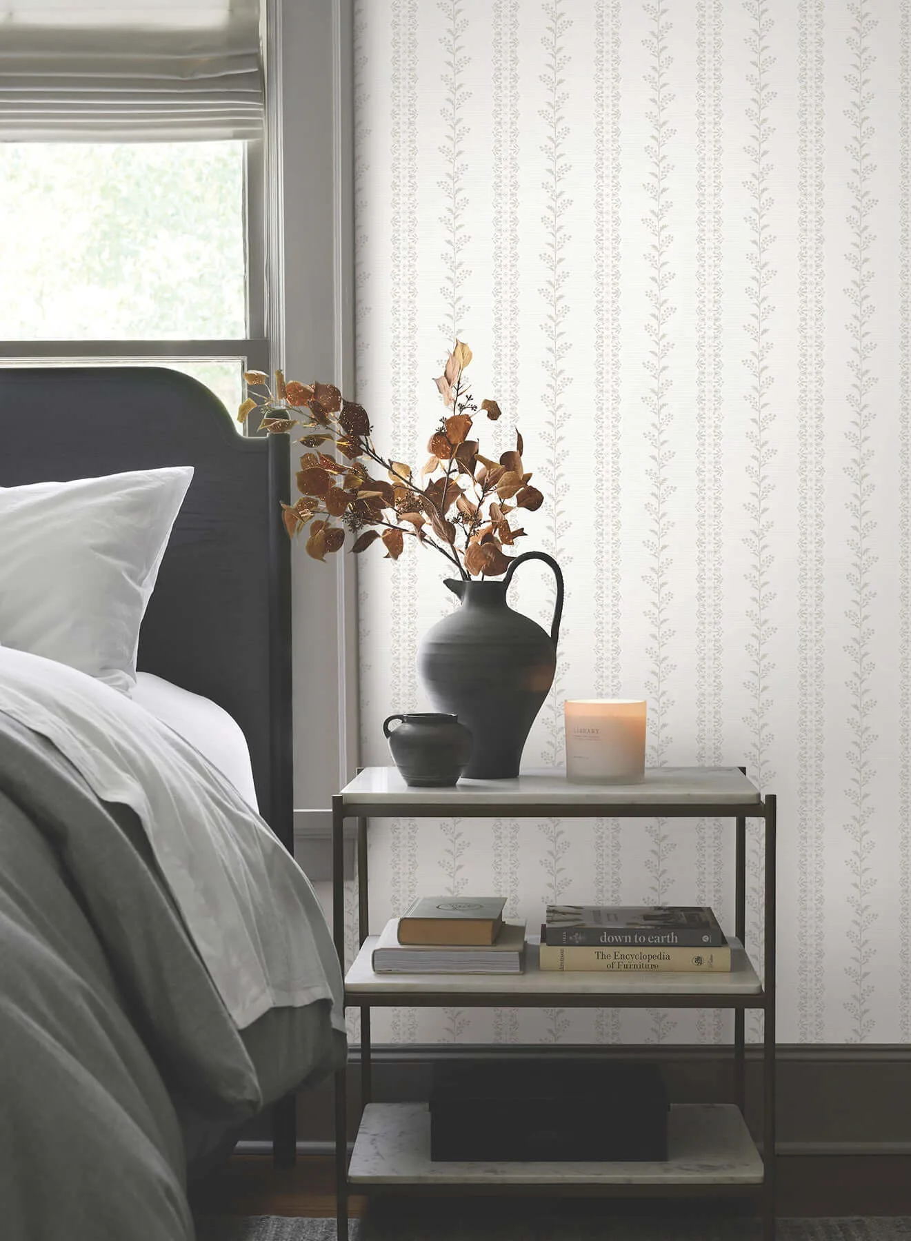 Magnolia Home Everleigh wallpaper, color Grey, SKU MF4765