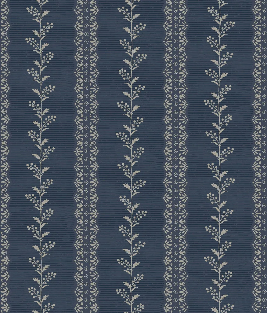 Magnolia Home Everleigh wallpaper, color Navy, SKU MF4766
