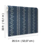 Magnolia Home Everleigh - Navy Wallpaper | Buy Online Magnolia Home Everleigh wallpaper, color Navy, SKU MF4766