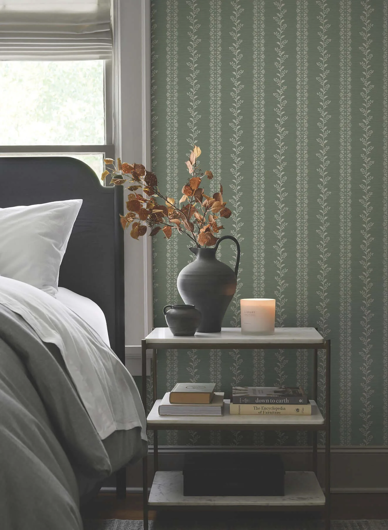 Magnolia Home Everleigh wallpaper, color Pine, SKU MF4767
