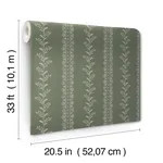 Magnolia Home Everleigh wallpaper, color Pine, SKU MF4767