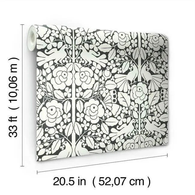 Magnolia Home Fairy Tales - Black Wallpaper | Buy Online Magnolia Home Fairy Tales wallpaper, color Black, SKU MK1167