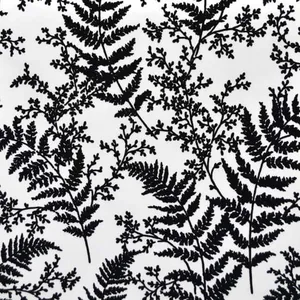 Magnolia Home Forest Fern Flock wallpaper, color Black, SKU ME1583
