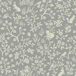 Magnolia Home Fox & Hare wallpaper, color Grey, SKU ME1571
