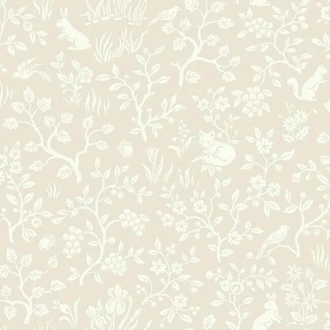 Magnolia Home Fox & Hare wallpaper, color Pink, SKU MK1110