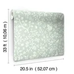 Magnolia Home Fox & Hare - Green Wallpaper | Buy Online Magnolia Home Fox & Hare wallpaper, color Green, SKU MK1111
