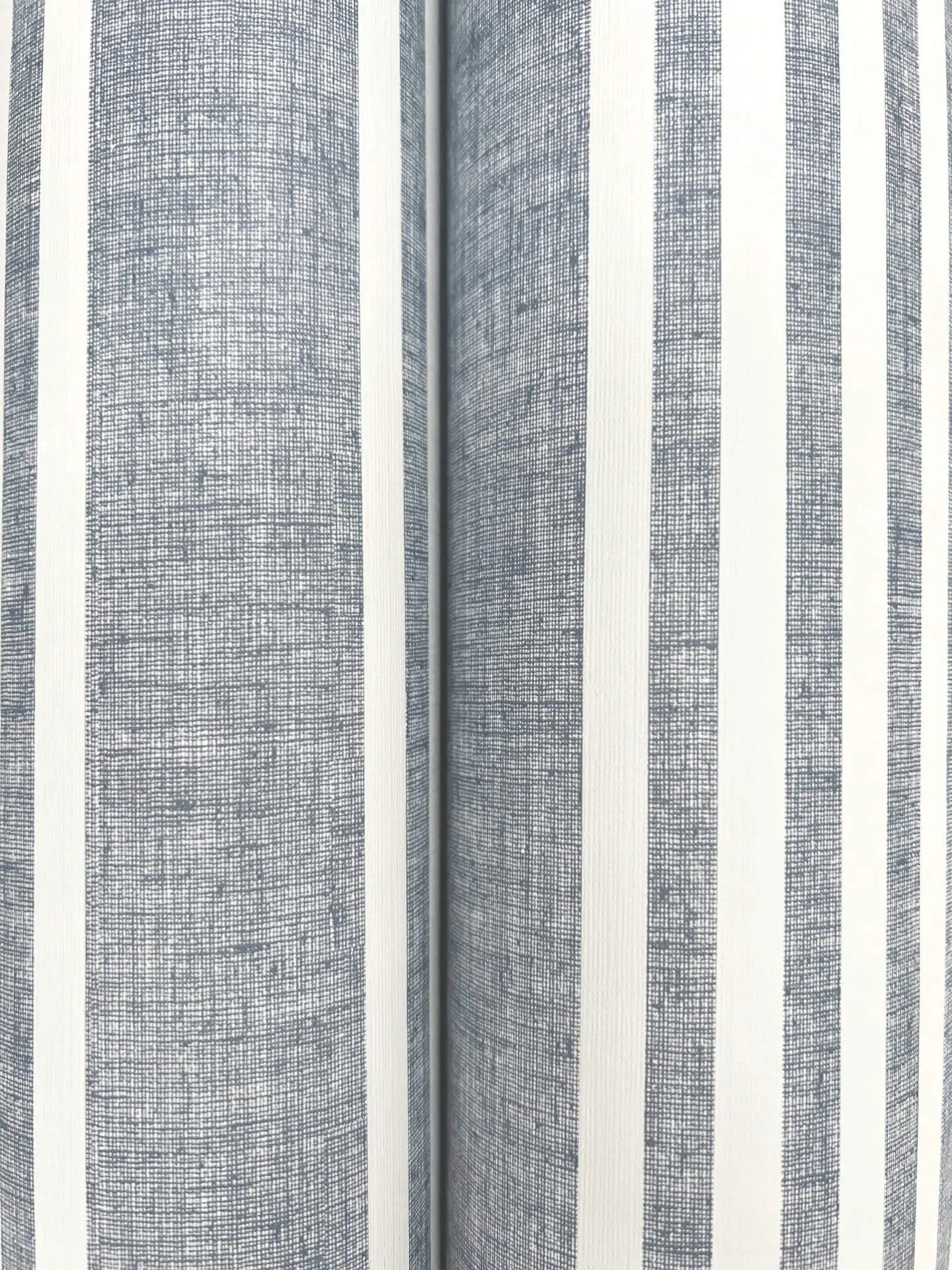 Magnolia Home French Linen Stripe - Navy Wallpaper | Buy Online Magnolia Home French Linen Stripe wallpaper, color Navy, SKU MF4768