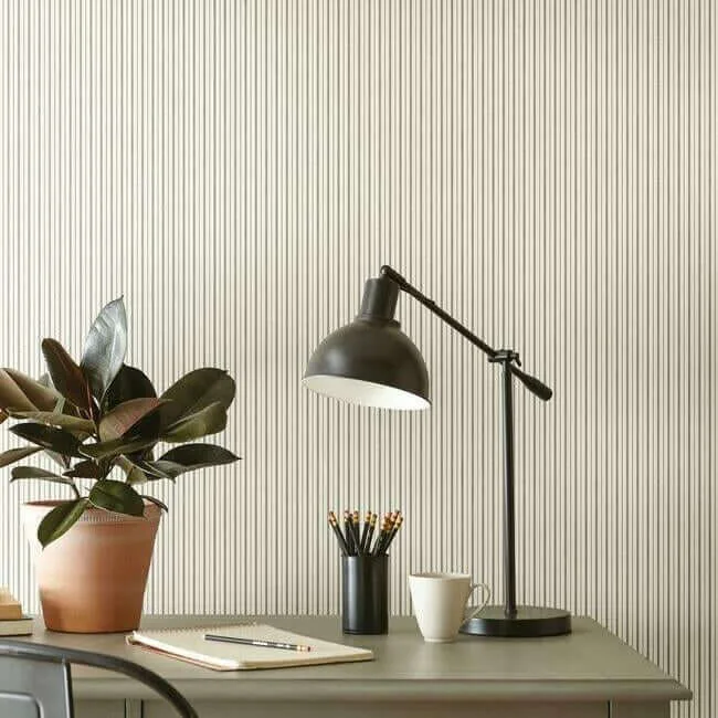 Magnolia Home French Ticking wallpaper, color Charcoal & Black, SKU ME1561