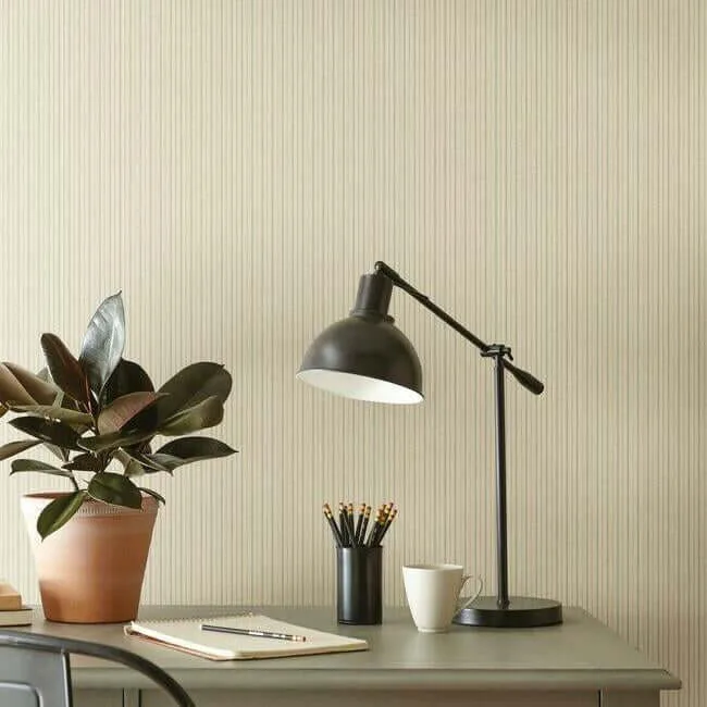 Magnolia Home French Ticking wallpaper, color Khaki & Light Blue, SKU ME1560