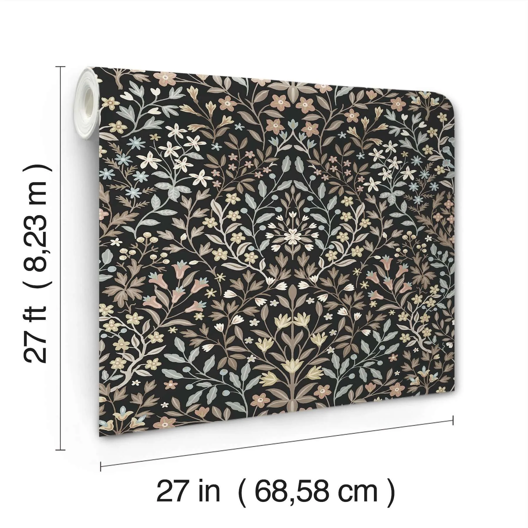 Magnolia Home Garden Terrace - Black & Neutral Wallpaper | Buy Online Magnolia Home Garden Terrace wallpaper, color Black & Neutral, SKU MF4725