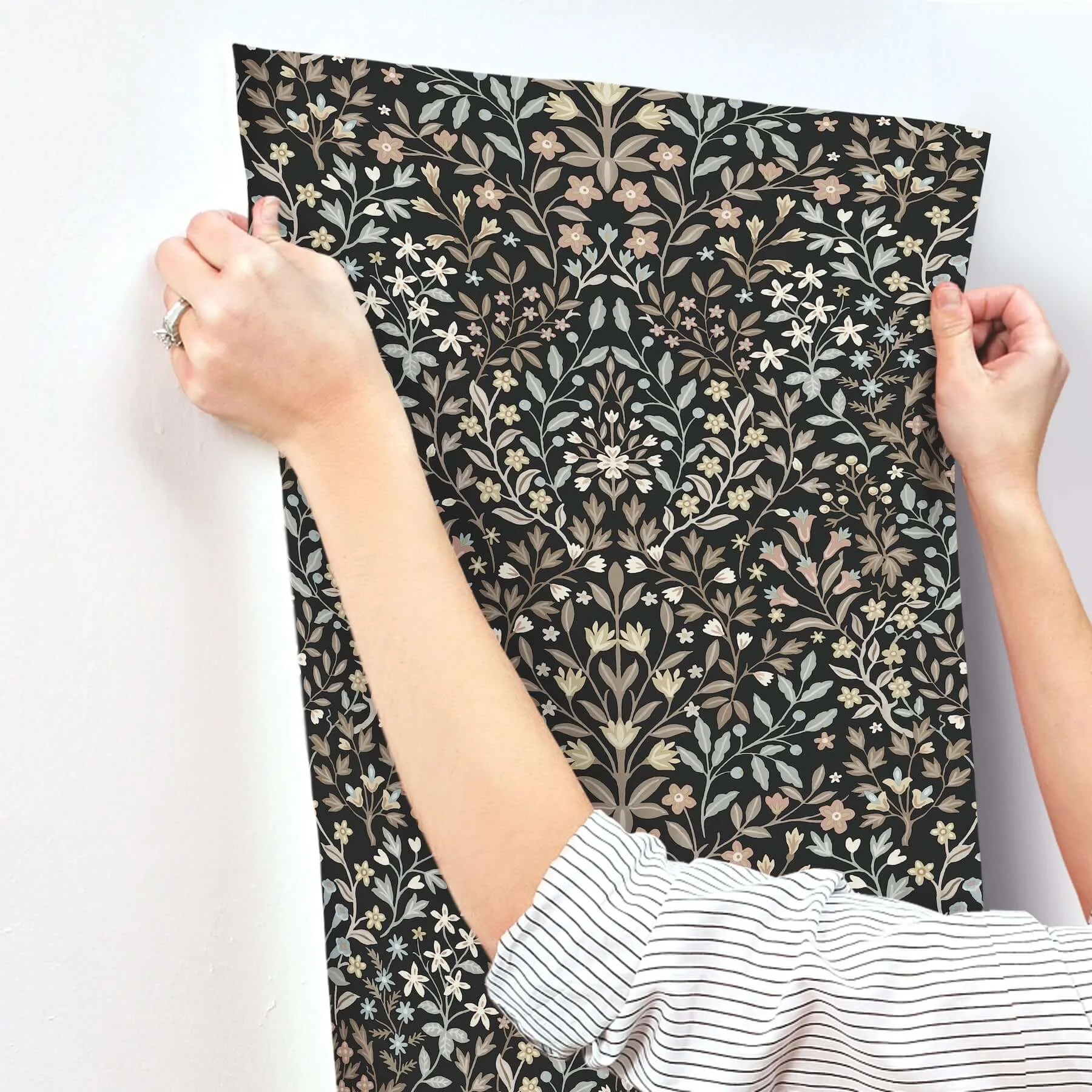 Magnolia Home Garden Terrace - Black & Neutral Wallpaper | Buy Online Magnolia Home Garden Terrace wallpaper, color Black & Neutral, SKU MF4725