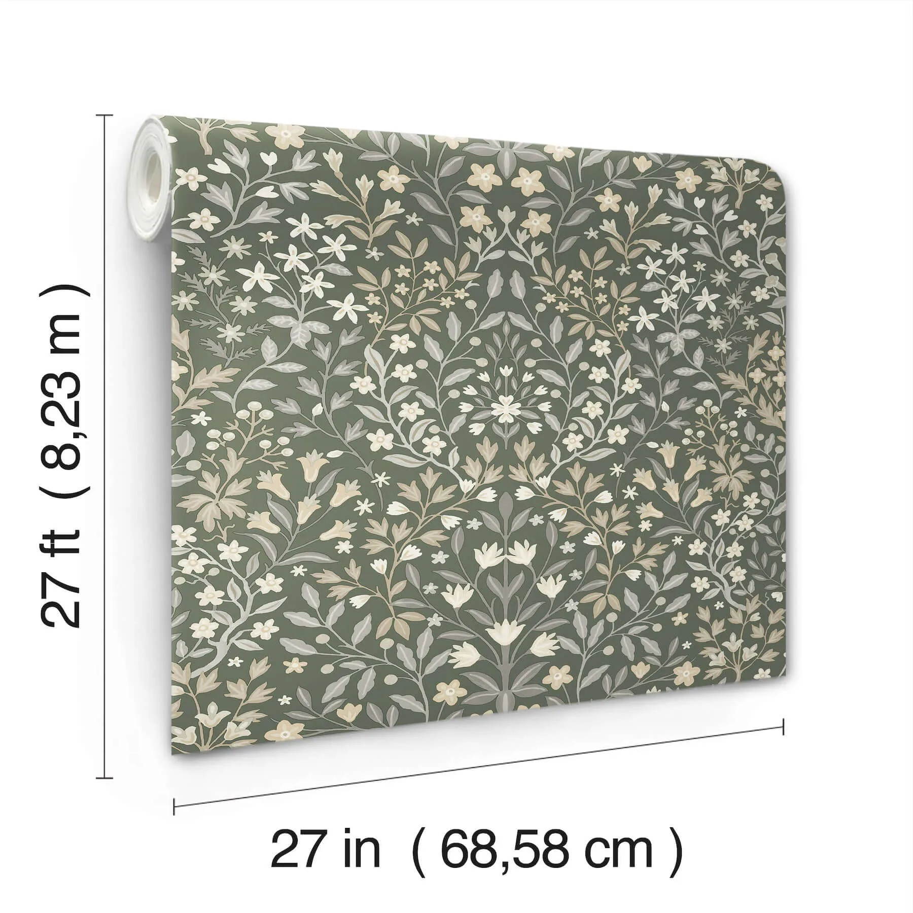Magnolia Home Garden Terrace - Olive Wallpaper | Buy Online Magnolia Home Garden Terrace wallpaper, color Olive, SKU MF4722