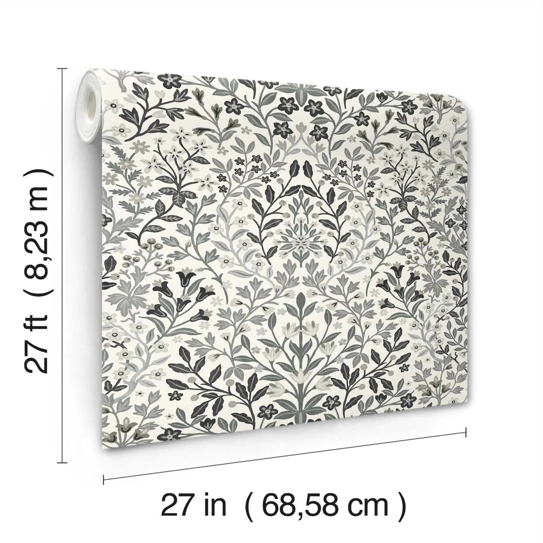 Magnolia Home Garden Terrace - White & Black Wallpaper | Buy Online Magnolia Home Garden Terrace wallpaper, color White & Black, SKU MF4724