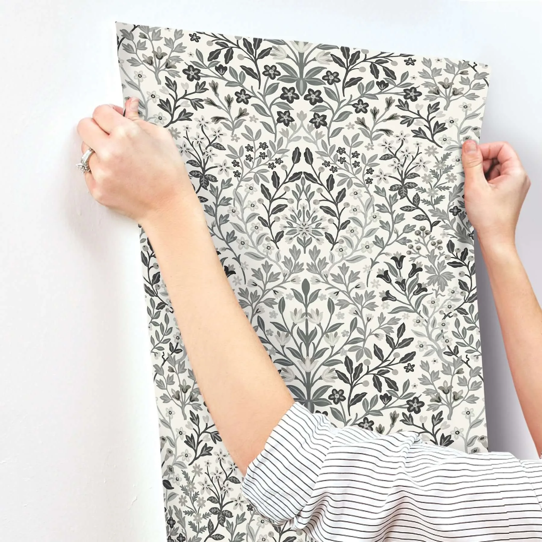 Magnolia Home Garden Terrace - White & Black Wallpaper | Buy Online Magnolia Home Garden Terrace wallpaper, color White & Black, SKU MF4724