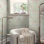 Magnolia Home Garden Terrace - White & Multicolor Wallpaper | Buy Online Magnolia Home Garden Terrace wallpaper, color White & Multicolor, SKU MF4726