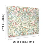 Magnolia Home Garden Terrace - White & Multicolor Wallpaper | Buy Online Magnolia Home Garden Terrace wallpaper, color White & Multicolor, SKU MF4726