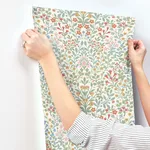 Magnolia Home Garden Terrace - White & Multicolor Wallpaper | Buy Online Magnolia Home Garden Terrace wallpaper, color White & Multicolor, SKU MF4726