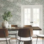 Magnolia Home Gwendolyn - Blue & Suede Wallpaper | Buy Online Magnolia Home Gwendolyn wallpaper, color Blue & Suede, SKU MF4755