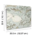 Magnolia Home Gwendolyn - Blue & Suede Wallpaper | Buy Online Magnolia Home Gwendolyn wallpaper, color Blue & Suede, SKU MF4755