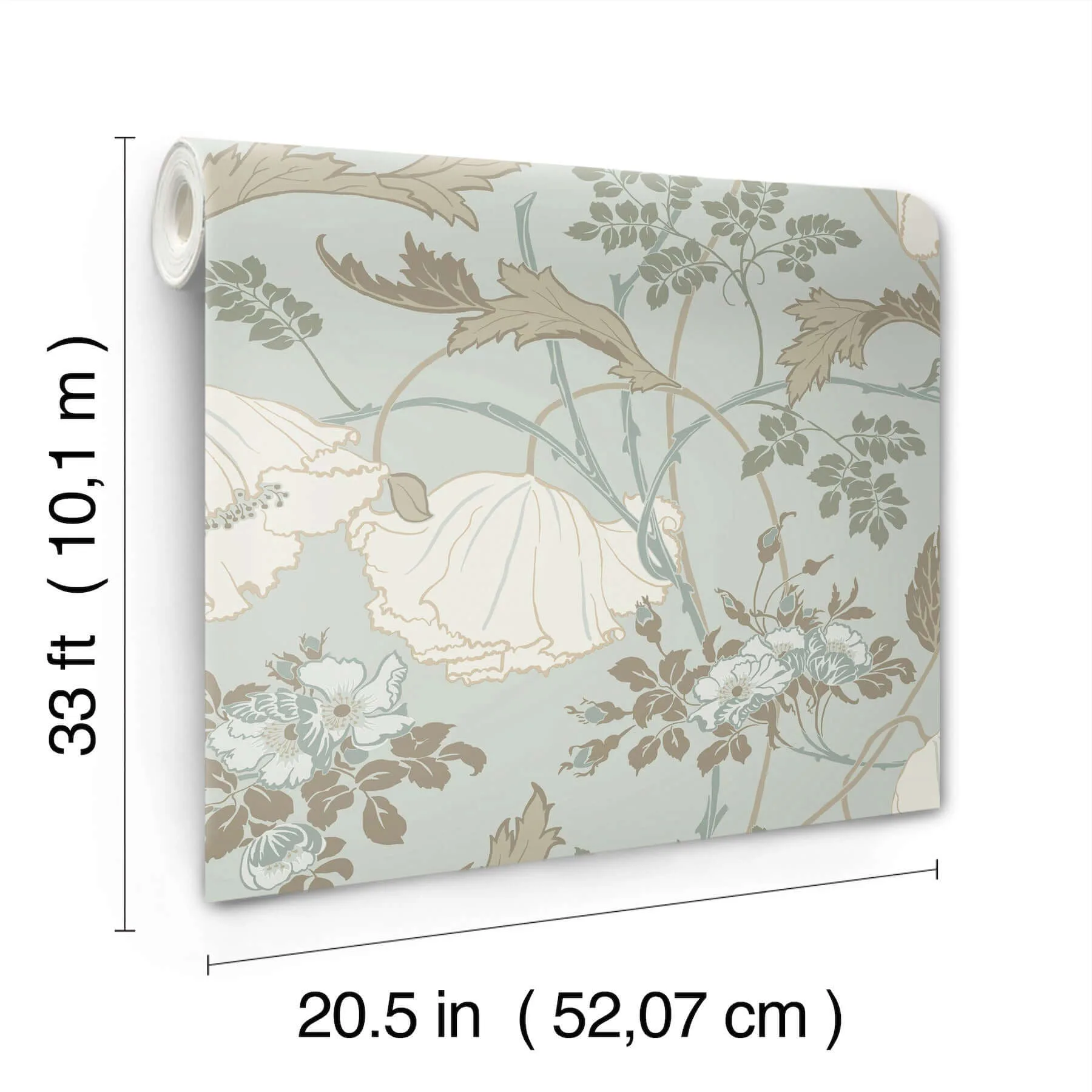 Magnolia Home Gwendolyn - Blue & Suede Wallpaper | Buy Online Magnolia Home Gwendolyn wallpaper, color Blue & Suede, SKU MF4755
