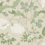 Magnolia Home Gwendolyn wallpaper, color Ecru & Green, SKU MF4751