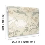 Magnolia Home Gwendolyn wallpaper, color Ivory & Grey, SKU MF4753