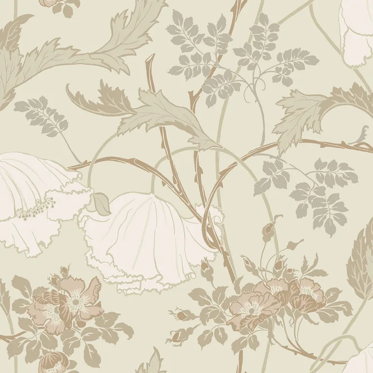 Magnolia Home Gwendolyn wallpaper, color Neutral & Coral, SKU MF4752