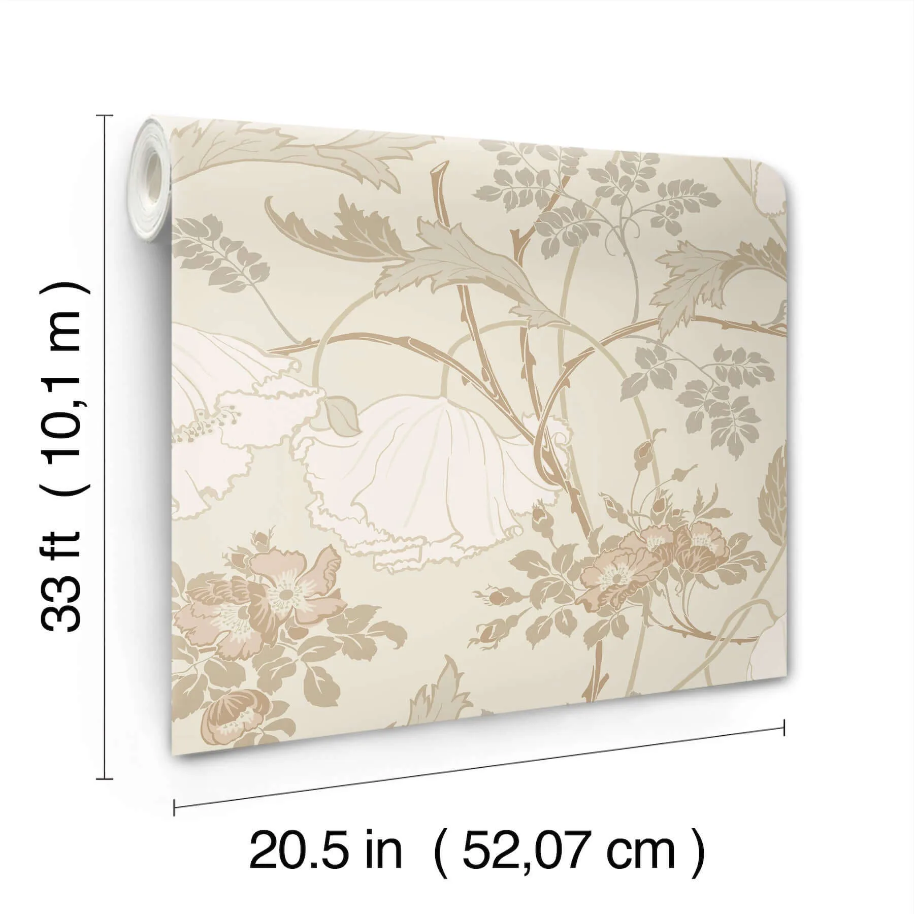 Magnolia Home Gwendolyn - Neutral & Coral Wallpaper | Buy Online Magnolia Home Gwendolyn wallpaper, color Neutral & Coral, SKU MF4752