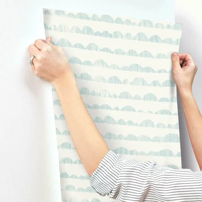 Magnolia Home Hill & Horizon wallpaper, color Blue, SKU MK1141