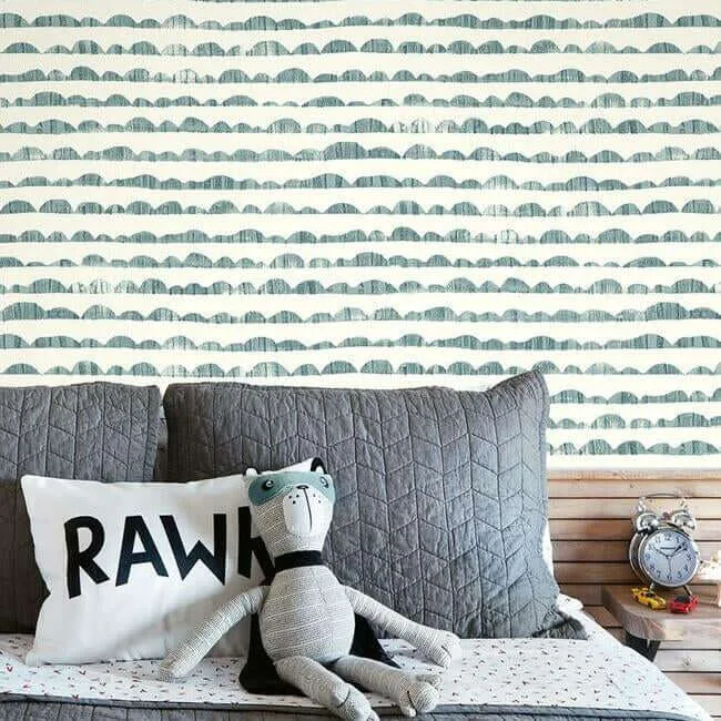 Magnolia Home Hill & Horizon wallpaper, color Blue, SKU MK1143