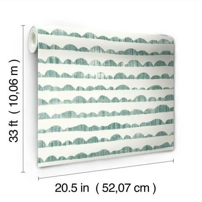 Magnolia Home Hill & Horizon - Blue Wallpaper | Buy Online Magnolia Home Hill & Horizon wallpaper, color Blue, SKU MK1143