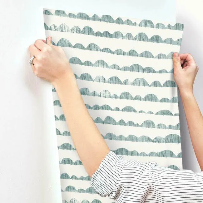 Magnolia Home Hill & Horizon - Blue Wallpaper | Buy Online Magnolia Home Hill & Horizon wallpaper, color Blue, SKU MK1143