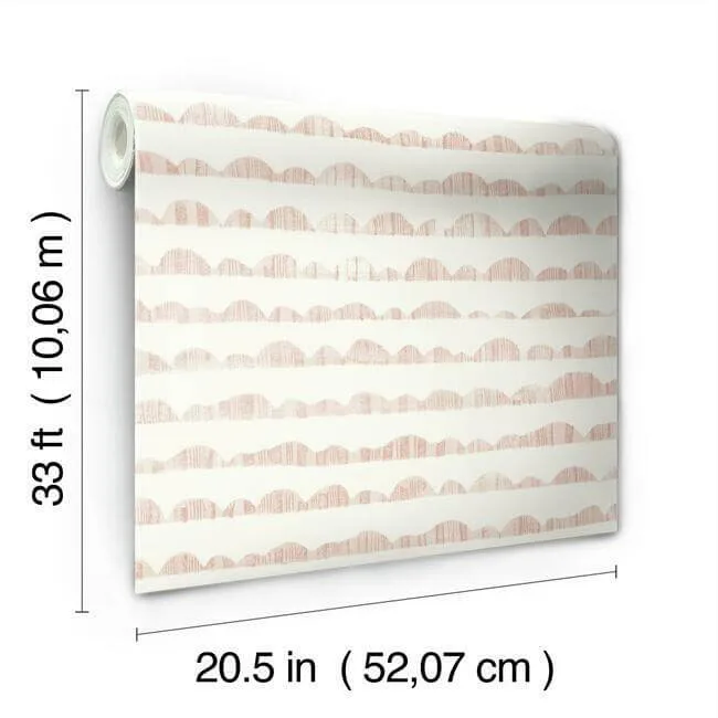 Magnolia Home Hill & Horizon - Pink Wallpaper | Buy Online Magnolia Home Hill & Horizon wallpaper, color Pink, SKU MK1145