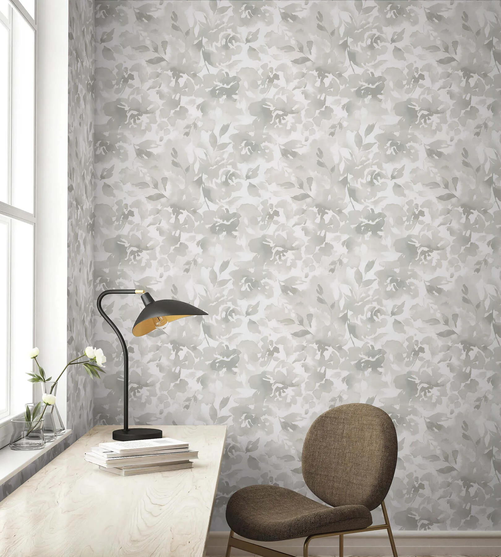 Magnolia Home Lakelynn wallpaper, color Gravel, SKU MJ4869