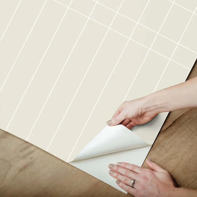 Magnolia Home Linear Gridwork wallpaper, color Beige, SKU PSW1512RL