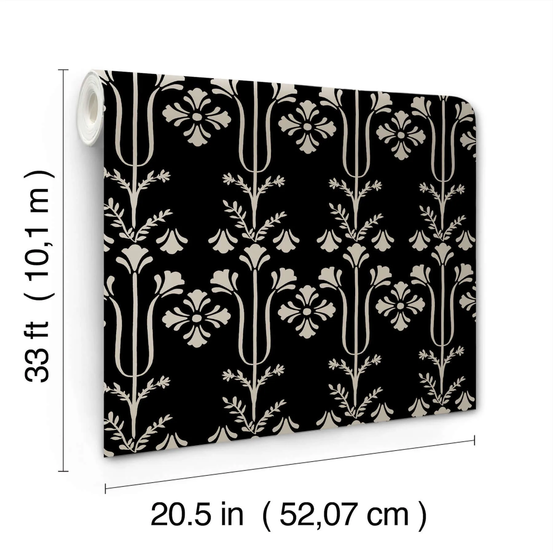 Magnolia Home Lydia wallpaper, color Black, SKU MF4803