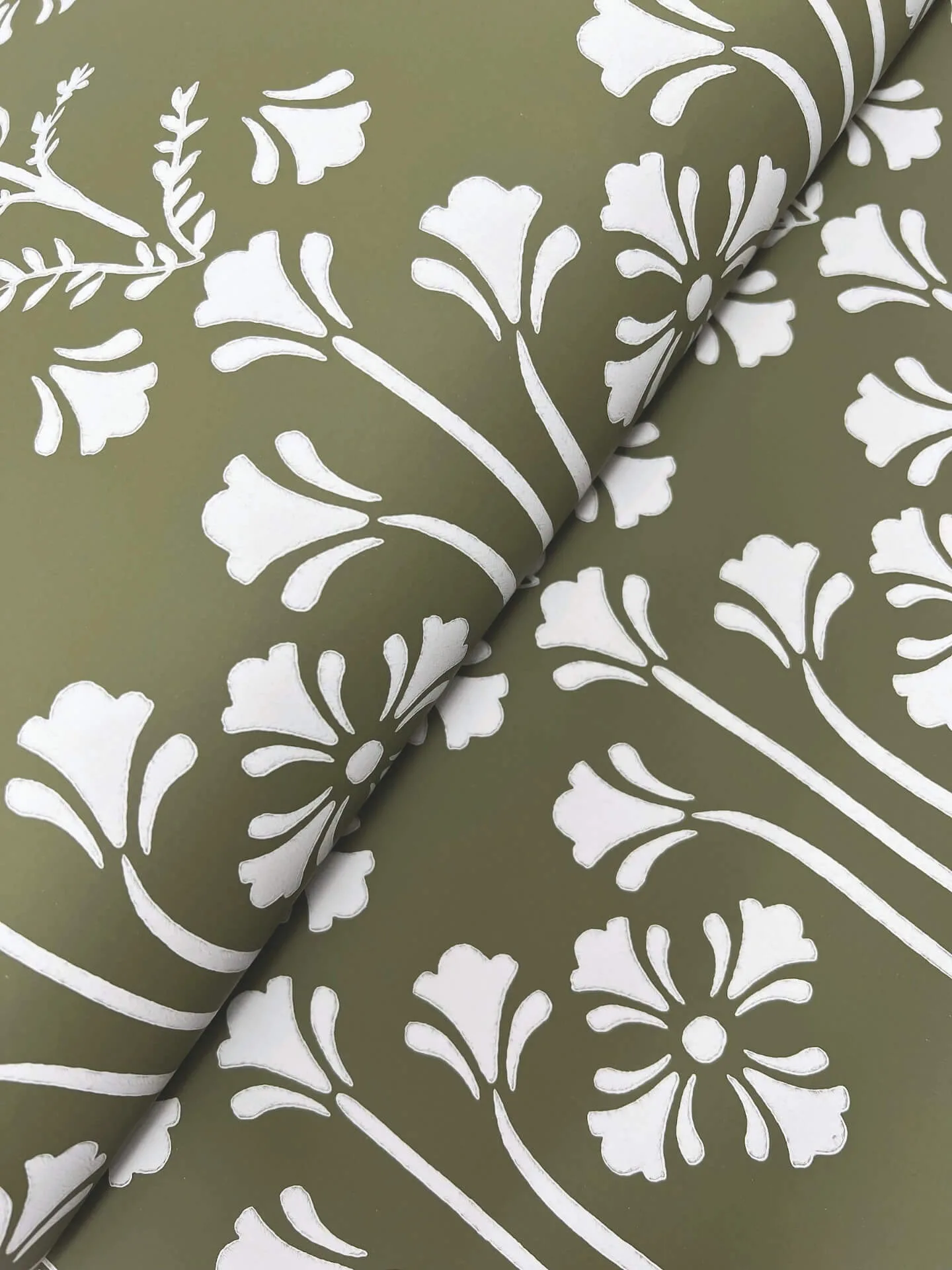 Magnolia Home Lydia wallpaper, color Moss, SKU MF4801