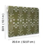 Magnolia Home Lydia wallpaper, color Moss, SKU MF4801