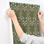 Magnolia Home Lydia wallpaper, color Moss, SKU MF4801
