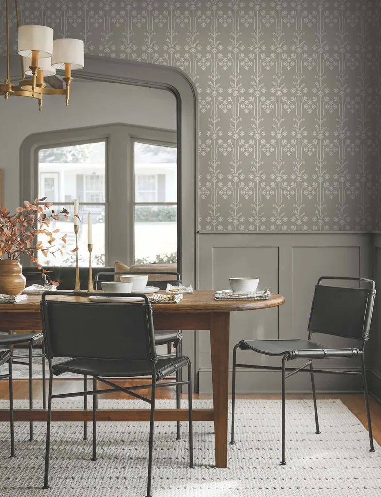 Magnolia Home Lydia wallpaper, color Taupe, SKU MF4805