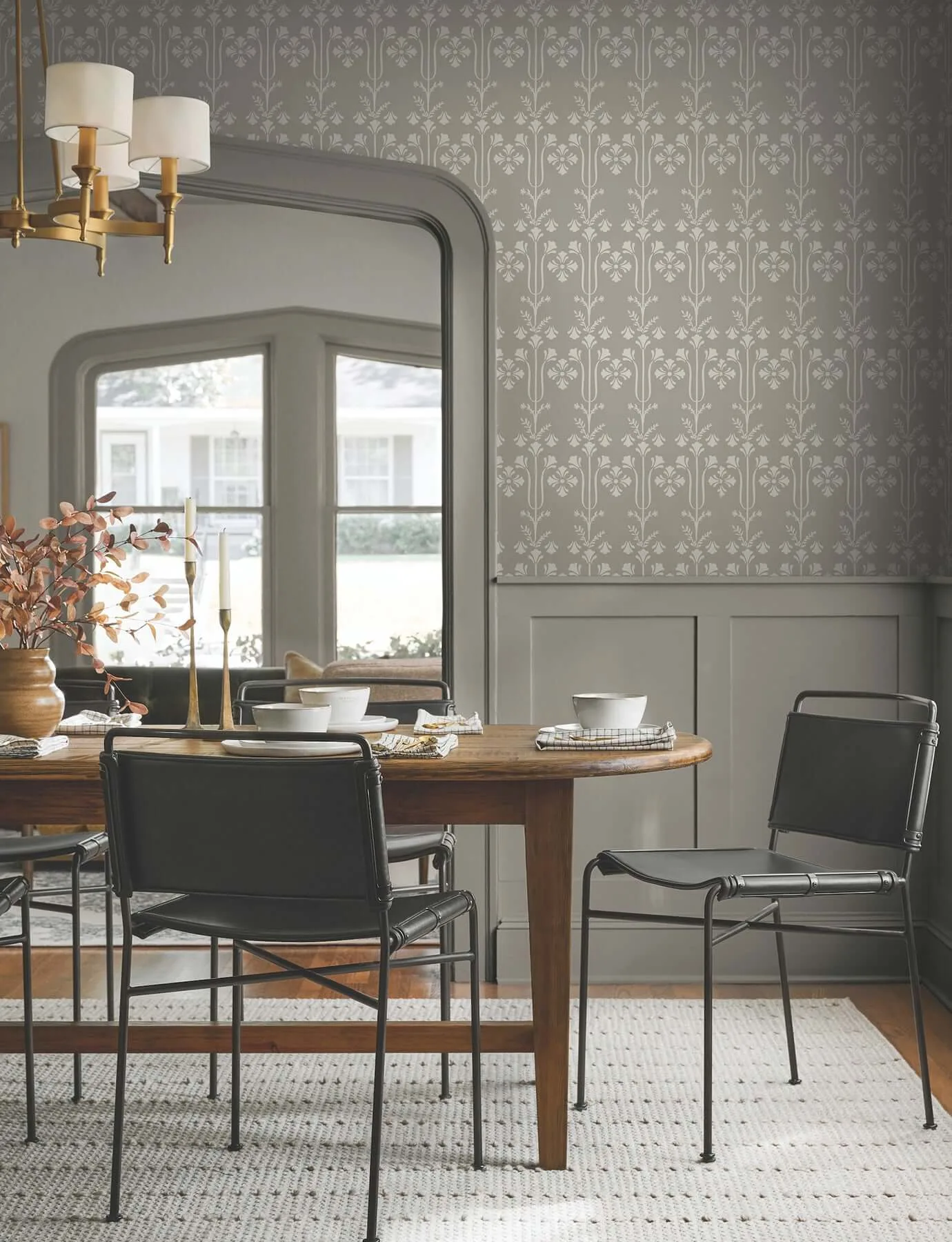 Magnolia Home Lydia wallpaper, color Taupe, SKU MF4805