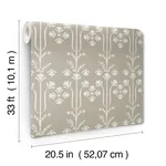 Magnolia Home Lydia - Taupe Wallpaper | Buy Online Magnolia Home Lydia wallpaper, color Taupe, SKU MF4805