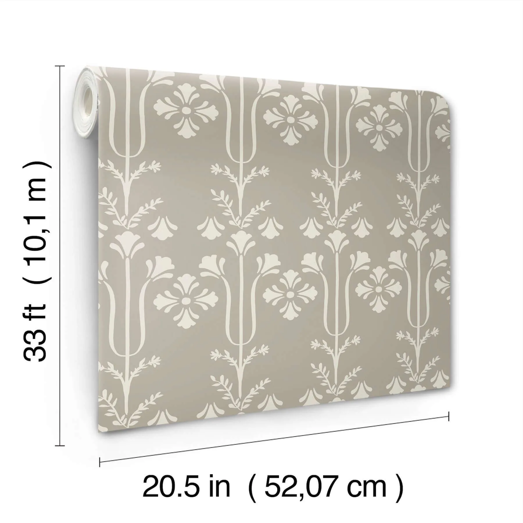 Magnolia Home Lydia - Taupe Wallpaper | Buy Online Magnolia Home Lydia wallpaper, color Taupe, SKU MF4805