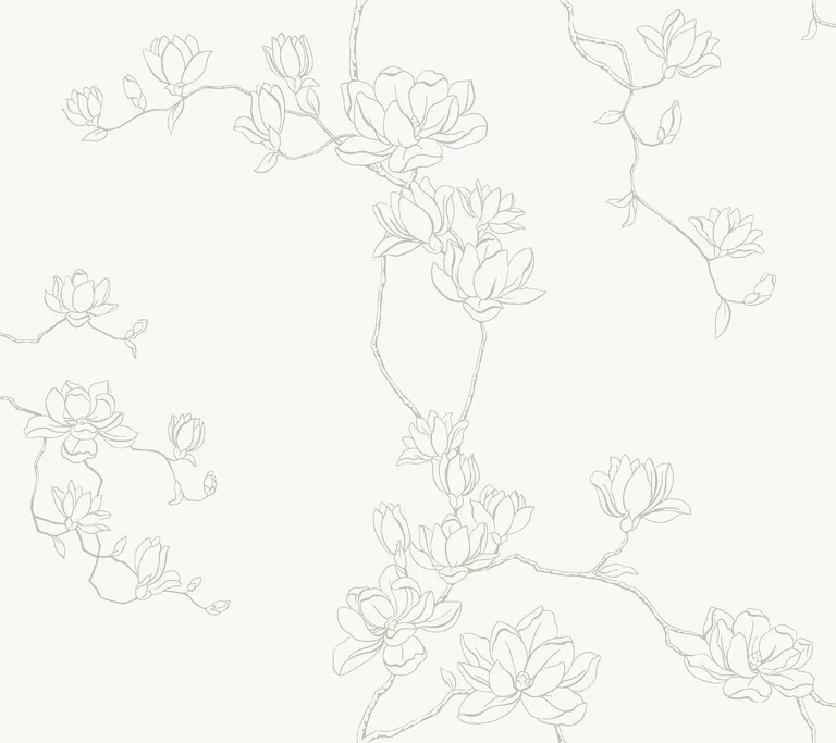 Magnolia Home Magnolia Branches wallpaper, color Beige, SKU MF4732